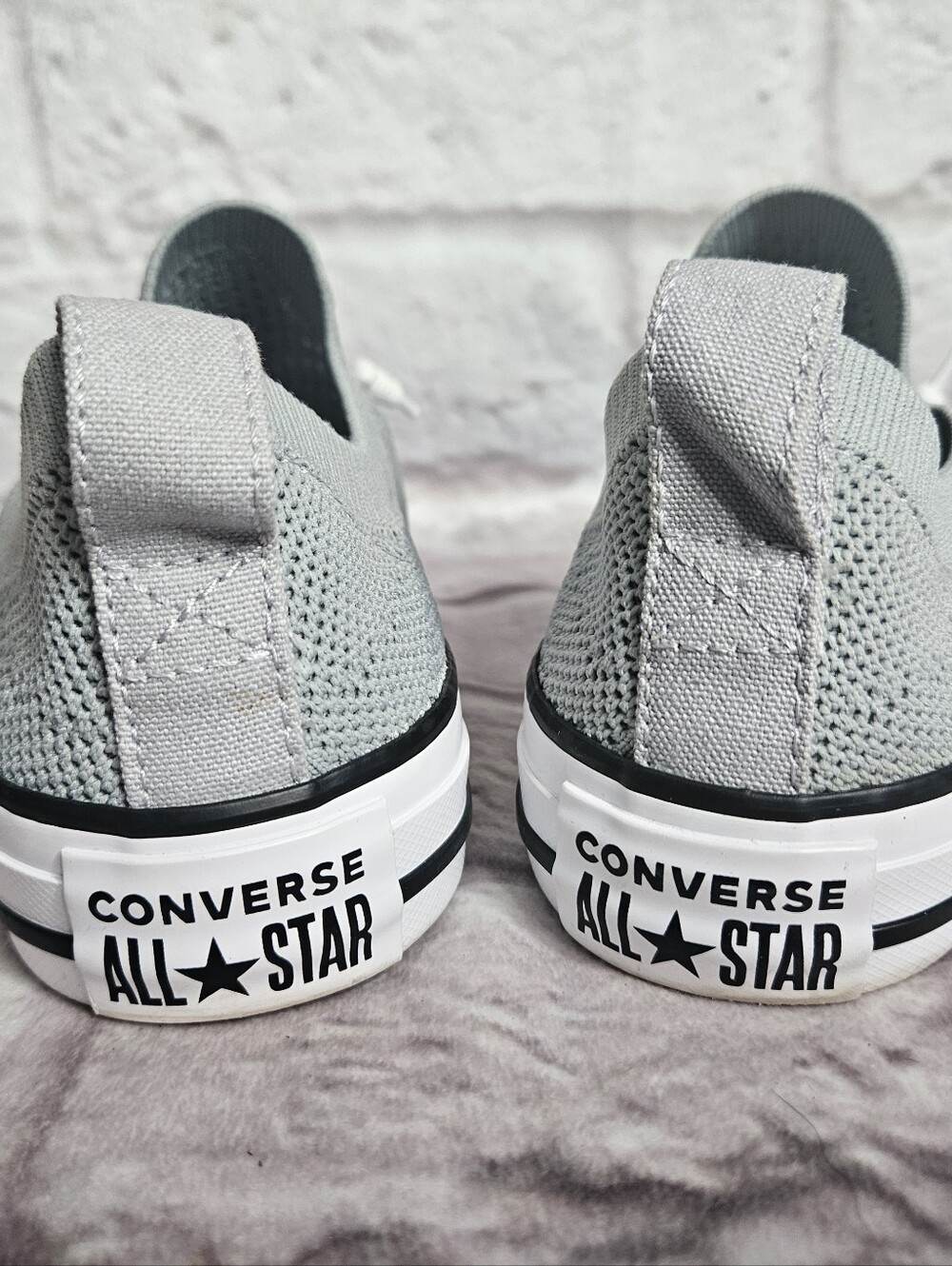 Converse Knit Shoes Sneakers Grey Size 6 Women's - Picture 8 of 10